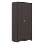 Armoire de rangement haute à 2 portes avec étagères réglables – Blanc / Gris cendré / Gris chiné / Gris moderne / Pin recyclé / Noyer moderne / Cerisier récolté / Chêne expresso