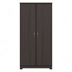 Armoire de rangement haute à 2 portes avec étagères réglables – Blanc / Gris cendré / Gris chiné / Gris moderne / Pin recyclé / Noyer moderne / Cerisier récolté / Chêne expresso