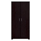 Armoire de rangement haute à 2 portes avec étagères réglables – Blanc / Gris cendré / Gris chiné / Gris moderne / Pin recyclé / Noyer moderne / Cerisier récolté / Chêne expresso