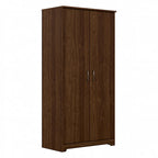 Armoire de rangement haute à 2 portes avec étagères réglables – Blanc / Gris cendré / Gris chiné / Gris moderne / Pin recyclé / Noyer moderne / Cerisier récolté / Chêne expresso