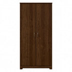 Armoire de rangement haute à 2 portes avec étagères réglables – Blanc / Gris cendré / Gris chiné / Gris moderne / Pin recyclé / Noyer moderne / Cerisier récolté / Chêne expresso