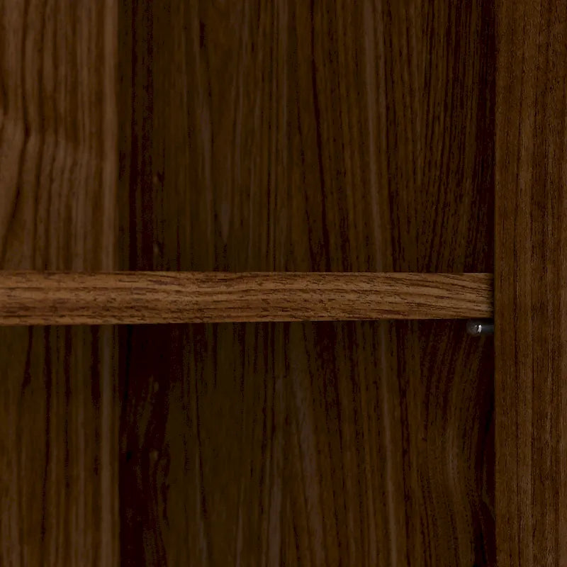 Armoire de rangement haute à 2 portes avec étagères réglables – Blanc / Gris cendré / Gris chiné / Gris moderne / Pin recyclé / Noyer moderne / Cerisier récolté / Chêne expresso
