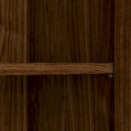 Armoire de rangement haute à 2 portes avec étagères réglables – Blanc / Gris cendré / Gris chiné / Gris moderne / Pin recyclé / Noyer moderne / Cerisier récolté / Chêne expresso
