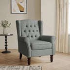 Button-Tufted Accent Chair Wingback Armchair - 38 H