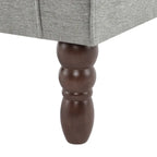 Fauteuil d'appoint à oreilles capitonné – Beige / Gris / Marron / Vert / Bleu / Taupe / Cuir, accoudoirs arrondis, 1 place