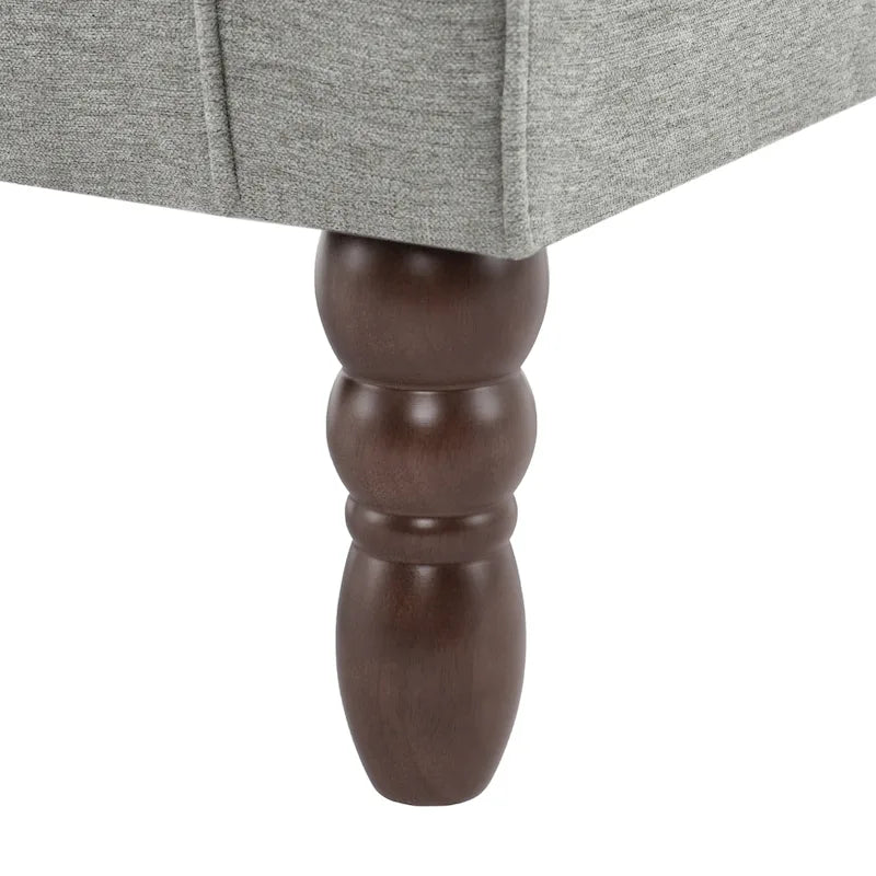 Fauteuil d'appoint à oreilles capitonné – Beige / Gris / Marron / Vert / Bleu / Taupe / Cuir, accoudoirs arrondis, 1 place