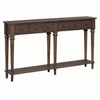 Console avec 4 tiroirs – Expresso, placage de pin, 1 place
