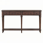 Console avec 4 tiroirs – Expresso, placage de pin, 1 place