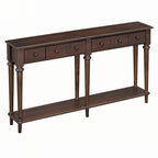 Console avec 4 tiroirs – Expresso, placage de pin, 1 place