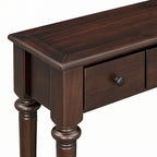 Console avec 4 tiroirs – Expresso, placage de pin, 1 place