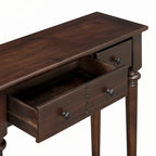 Console avec 4 tiroirs – Expresso, placage de pin, 1 place