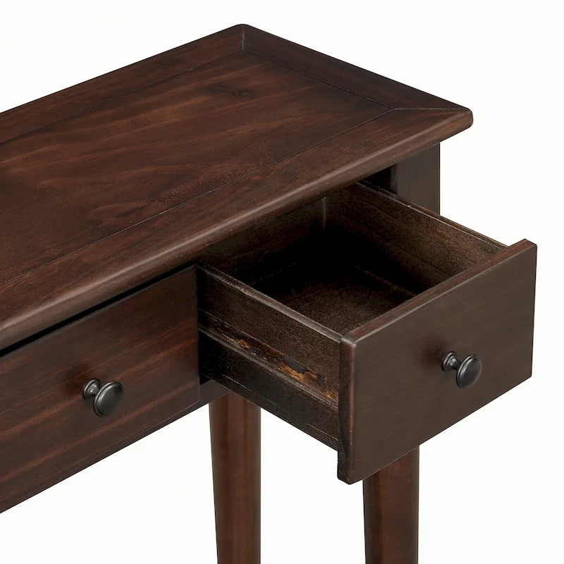 Console avec 4 tiroirs – Expresso, placage de pin, 1 place