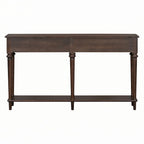 Console avec 4 tiroirs – Expresso, placage de pin, 1 place