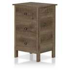 Table de chevet rustique en noyer vieilli – Noyer, 2 ou 3 tiroirs, style fermette