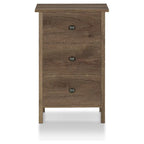 Table de chevet rustique en noyer vieilli – Noyer, 2 ou 3 tiroirs, style fermette