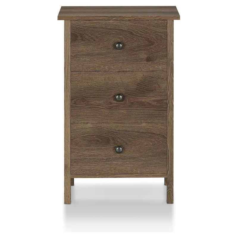 Table de chevet rustique en noyer vieilli – Noyer, 2 ou 3 tiroirs, style fermette