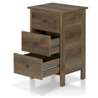 Table de chevet rustique en noyer vieilli – Noyer, 2 ou 3 tiroirs, style fermette