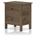 Table de chevet rustique en noyer vieilli – Noyer, 2 ou 3 tiroirs, style fermette