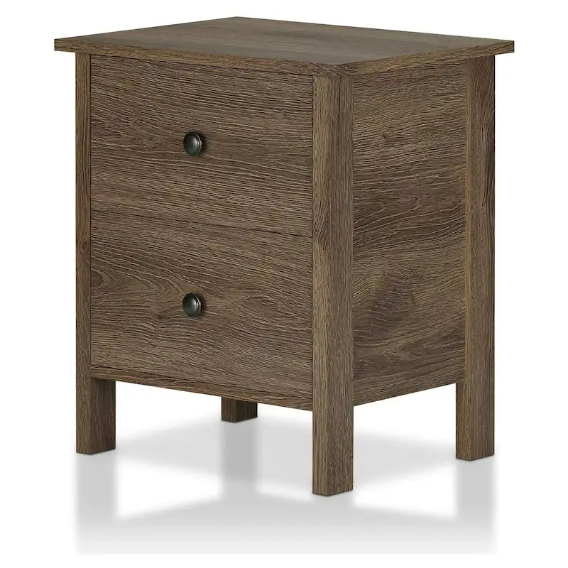 Table de chevet rustique en noyer vieilli – Noyer, 2 ou 3 tiroirs, style fermette