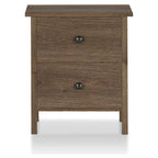 Table de chevet rustique en noyer vieilli – Noyer, 2 ou 3 tiroirs, style fermette