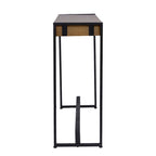 Console industrielle étroite – Chêne brûlé / Gris / Tabac / Moka / Noir, Cadre en métal, 1 place
