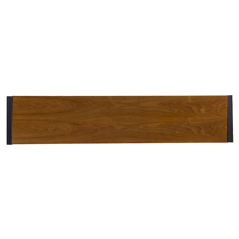 Console industrielle étroite – Chêne brûlé / Gris / Tabac / Moka / Noir, Cadre en métal, 1 place