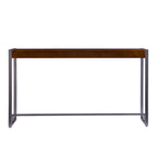 Console industrielle étroite – Chêne brûlé / Gris / Tabac / Moka / Noir, Cadre en métal, 1 place