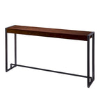 Console industrielle étroite – Chêne brûlé / Gris / Tabac / Moka / Noir, Cadre en métal, 1 place