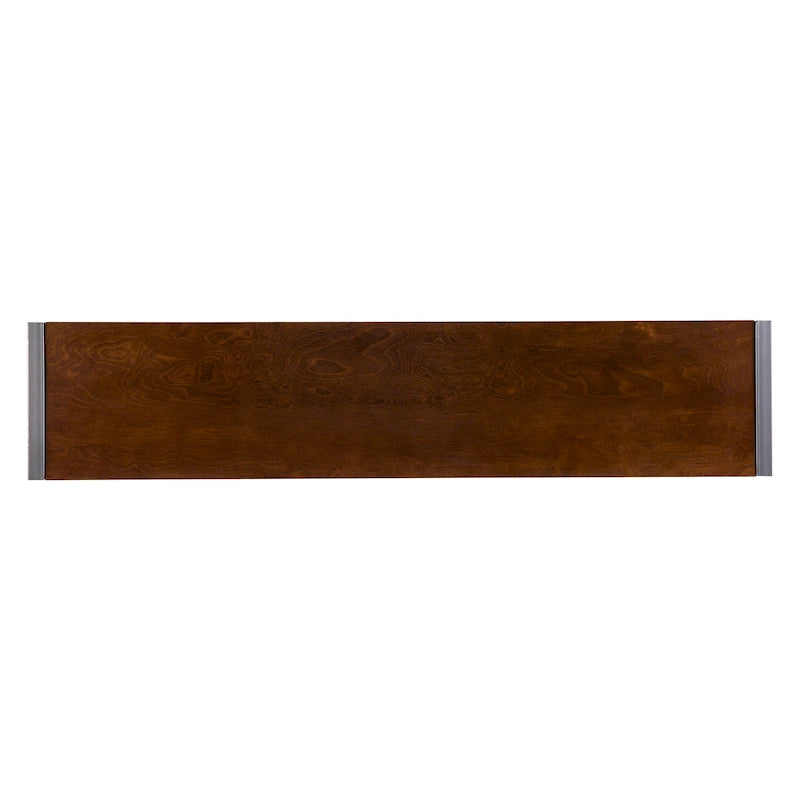 Console industrielle étroite – Chêne brûlé / Gris / Tabac / Moka / Noir, Cadre en métal, 1 place