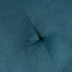 Pouf ottoman en velours du milieu du siècle – sarcelle/gris, rond, 1 place