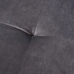 Pouf ottoman en velours du milieu du siècle – sarcelle/gris, rond, 1 place