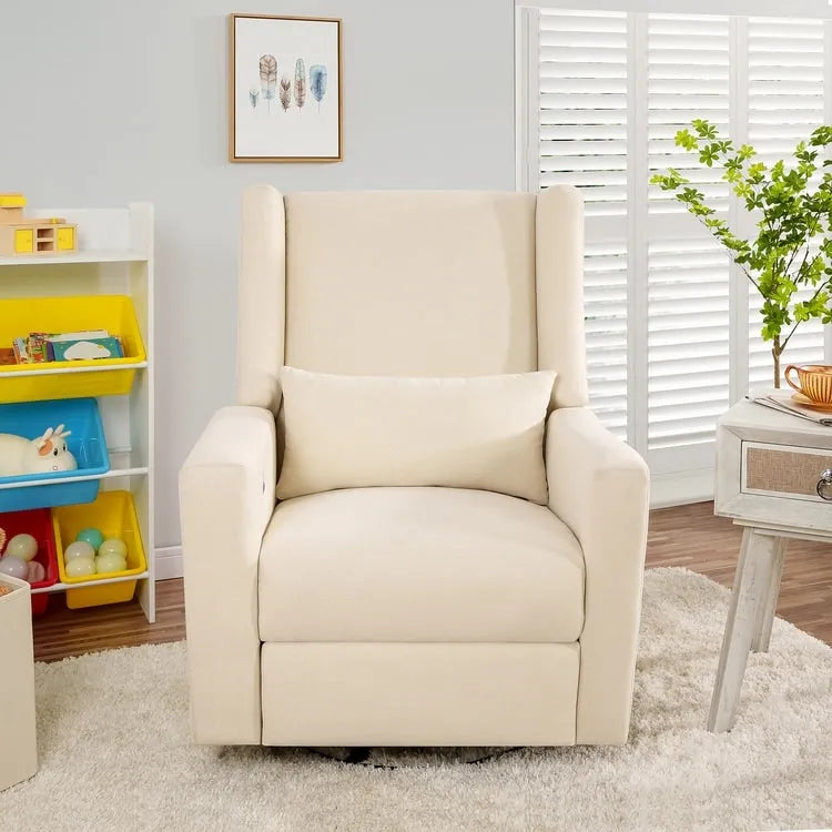 Fauteuil inclinable, pivotant et coulissant électrique – Gris / Blanc / Crème / Gris clair, Lin, 1 place