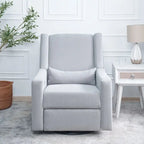 Fauteuil inclinable, pivotant et coulissant électrique – Gris / Blanc / Crème / Gris clair, Lin, 1 place