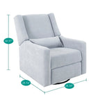 Fauteuil inclinable, pivotant et coulissant électrique – Gris / Blanc / Crème / Gris clair, Lin, 1 place