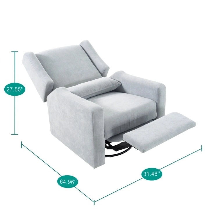 Fauteuil inclinable, pivotant et coulissant électrique – Gris / Blanc / Crème / Gris clair, Lin, 1 place