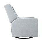 Fauteuil inclinable, pivotant et coulissant électrique – Gris / Blanc / Crème / Gris clair, Lin, 1 place