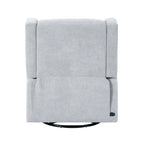 Fauteuil inclinable, pivotant et coulissant électrique – Gris / Blanc / Crème / Gris clair, Lin, 1 place
