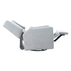 Fauteuil inclinable, pivotant et coulissant électrique – Gris / Blanc / Crème / Gris clair, Lin, 1 place