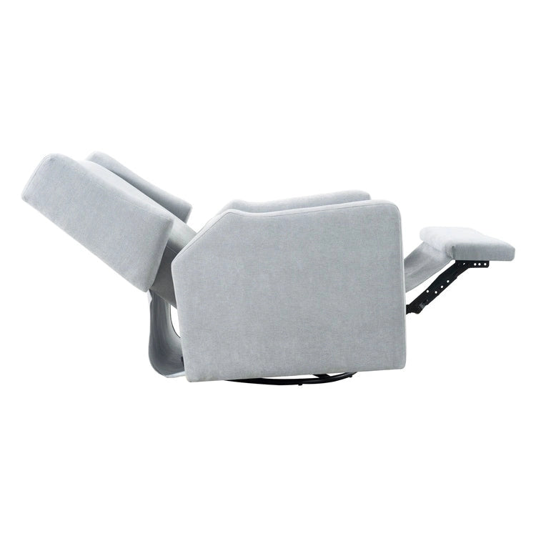 Fauteuil inclinable, pivotant et coulissant électrique – Gris / Blanc / Crème / Gris clair, Lin, 1 place