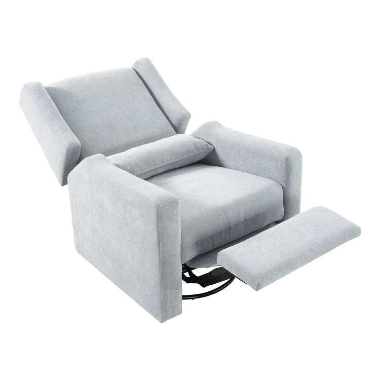 Fauteuil inclinable, pivotant et coulissant électrique – Gris / Blanc / Crème / Gris clair, Lin, 1 place