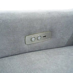 Fauteuil inclinable, pivotant et coulissant électrique – Gris / Blanc / Crème / Gris clair, Lin, 1 place