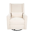 Fauteuil inclinable, pivotant et coulissant électrique – Gris / Blanc / Crème / Gris clair, Lin, 1 place