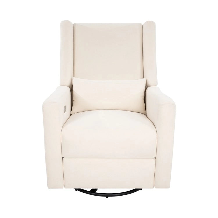 Fauteuil inclinable, pivotant et coulissant électrique – Gris / Blanc / Crème / Gris clair, Lin, 1 place