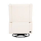 Fauteuil inclinable, pivotant et coulissant électrique – Gris / Blanc / Crème / Gris clair, Lin, 1 place