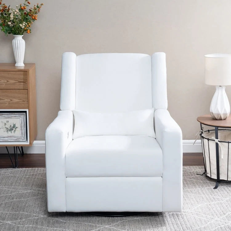 Fauteuil inclinable, pivotant et coulissant électrique – Gris / Blanc / Crème / Gris clair, Lin, 1 place