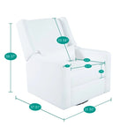 Fauteuil inclinable, pivotant et coulissant électrique – Gris / Blanc / Crème / Gris clair, Lin, 1 place