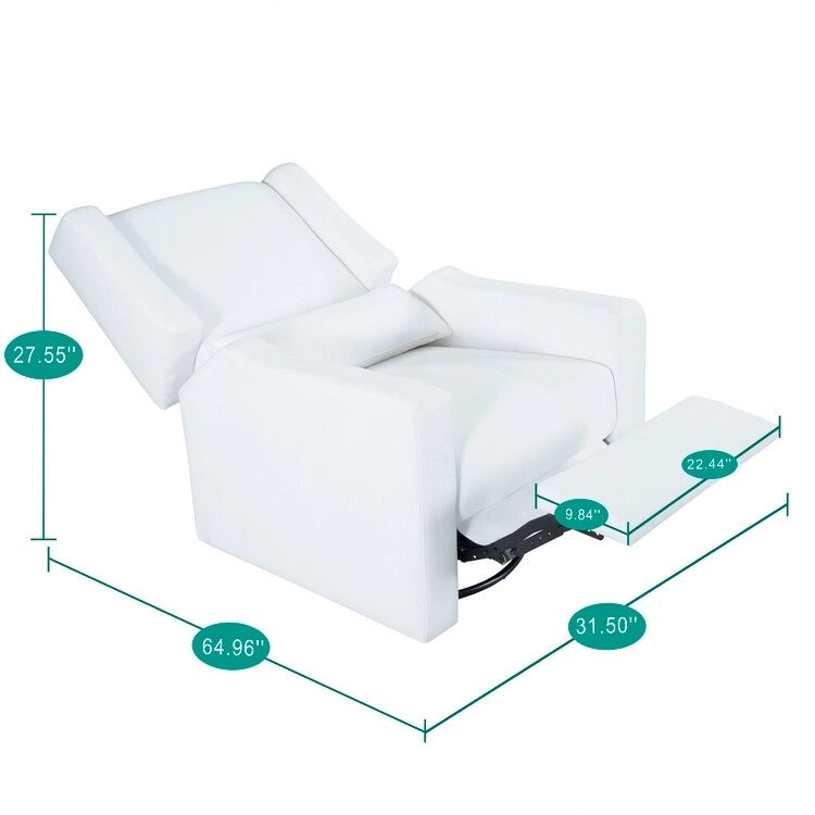 Fauteuil inclinable, pivotant et coulissant électrique – Gris / Blanc / Crème / Gris clair, Lin, 1 place