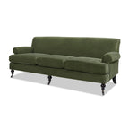 Canapé 3 places style Lawson 88" – Gris argenté / Bleu marine / Pêche / Beige / Olive / Lin / Bleu, Accoudoirs arrondis