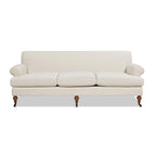 Canapé 3 places style Lawson 88" – Gris argenté / Bleu marine / Pêche / Beige / Olive / Lin / Bleu, Accoudoirs arrondis