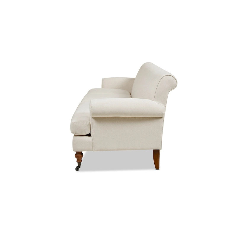 Canapé 3 places style Lawson 88" – Gris argenté / Bleu marine / Pêche / Beige / Olive / Lin / Bleu, Accoudoirs arrondis